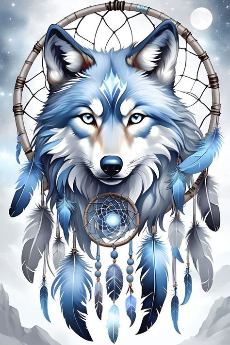 Spirit Animal Art Illustration, Wolf Cut 360, Wolf Mentality, Clawdeen Wolf Costume, Stencil Tattoos, Atrapasueños Tattoo, Wolf Art Fantasy, Wolf Dreamcatcher, Wolf Tattoo Sleeve