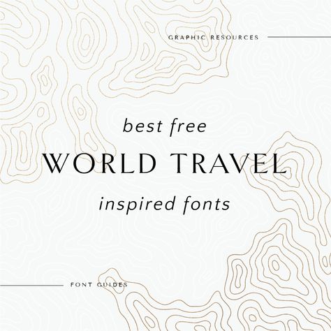 The Best Free World Travel Inspired Fonts | Wild Side Design Co. Wanderlust Graphic Design, Travel Fonts, Adventure Fonts, Font Guide, Schrift Design, Website Fonts, Luxury Font, Squarespace Design, Side Design