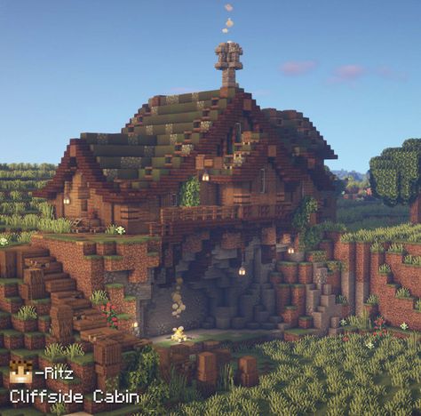 Minecraft Building Guide, Houses Minecraft, Case Minecraft, Rumah Minecraft Sederhana, Minecraft Interior Design, Minecraft House Plans, Minecraft Farm, Minecraft Cottage, Minecraft Medieval