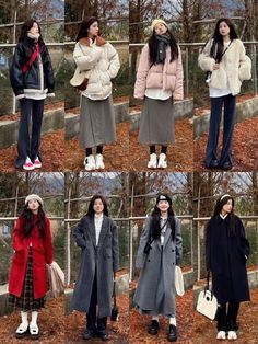 Korean Winter Fashion Outfits, Kawaii Winter Outfits, Japan Fashion Casual, Tita Outfit, Outfits Uni, Winter Inspo Outfits, Winter Layering Outfits, Peony Aesthetic, Winter Outfits Street Style