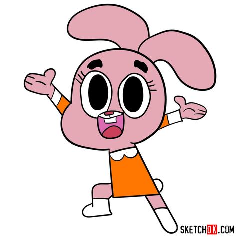 How to draw Anais Watterson - Step by step drawing tutorials Amazing World Of Gumball Characters, Anais Gumball, Gumball Characters, Adventures Of Gumball, Best Disney Animated Movies, Characters Cartoon, Amazing World Of Gumball, Disney Animated Movies, Walt Disney Animation