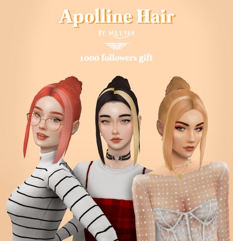 Two Toned Hair, Sims 4 Challenges, Cc Sims4, Cc Hair, Pelo Sims, Sims 4 Mm Cc, Sims 4 Dresses, Sims 4 Mm, Sims Four