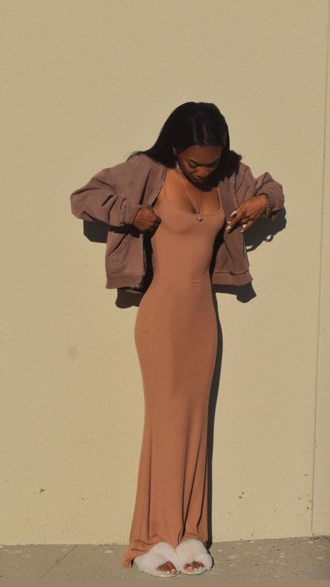 Skim Dress, Aerin Creer, Modesty Outfits, Sleeves Designs For Dresses, Maxi Slip Dress, Cute Swag Outfits, Designs For Dresses, Simple Trendy Outfits, Glam Dresses