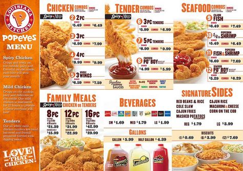 Popeyes Menu, Menu Engineering, Popeyes Louisiana Kitchen, Bahamas Nassau, Food Franchise, Street Food Design, Food Doctor, Louisiana Kitchen, Catfish Recipes