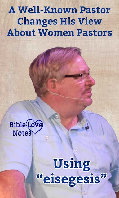 Bible Love Notes: A Well-Known Pastor Changes His View About Women Pastors Female Pastor, Women Pastors, Bible Love Notes, Narrow Road, Morning Devotion, Rick Warren, Bible Topics, Speaking In Tongues, Bible Study Help