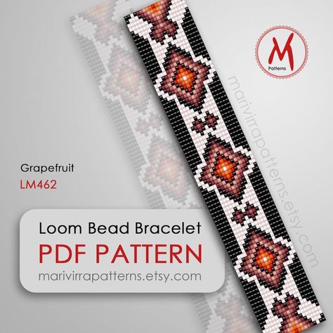 Colour Numbers, Modern Bracelet, Seed Bead Jewelry Patterns, Modern Bracelets, Native American Beadwork, Bead Weaving Patterns, Bead Pattern, Beaded Jewelry Patterns, Delica Beads