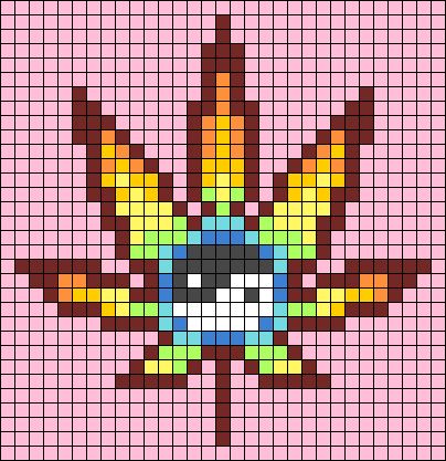 Alpha pattern #76514 | BraceletBook Rave Pixel Art, Trippy Pixel Art Grid, Perler Patterns Trippy, Trippy Pixel Art, Alien Pixel Art, Small Pixel Art Pattern, Trippy Perler Bead Patterns, Alpha Patterns Pixel Art, Hama Art