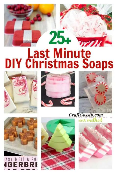 25 Last Minute DIY Christmas Gift Soaps You Can Make – Bath and Body Peppermint Soap Diy, Christmas Gift Crafts, Loofah Soap Diy, Flowers Paper Craft, Homemade Holiday Gifts, Soap Tutorial, Holiday Soap, Gift Crafts, New Year Greeting Card