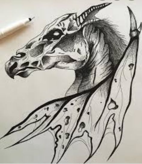 Thestrals Tattoo, Thestral Art, Thestral Tattoo, Harry Potter Tattoo Sleeve, Harry Potter Dragon, Hp Tattoo, Harry Potter Art Drawings, Ghost Tattoo, Creepy Stuff