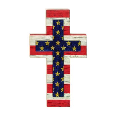 Crosses Crafts, Crosses Diy, Wood Crosses Diy, Painted Crosses, Patriotic Cross, Bursitis Hip, Cross Sign, Wood Wall Cross, Sock Bunny