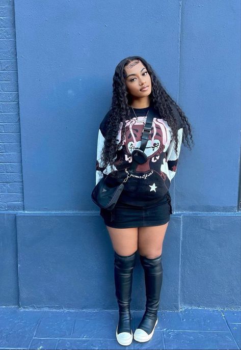 Birthday Outfit Plus Size, Tokyo Outfits, Winter Birthday Outfit, Afro Punk Fashion, Girls Streetwear, Outfit Plus Size, Fly Outfit, Cute Birthday Outfits, Fasion Outfits