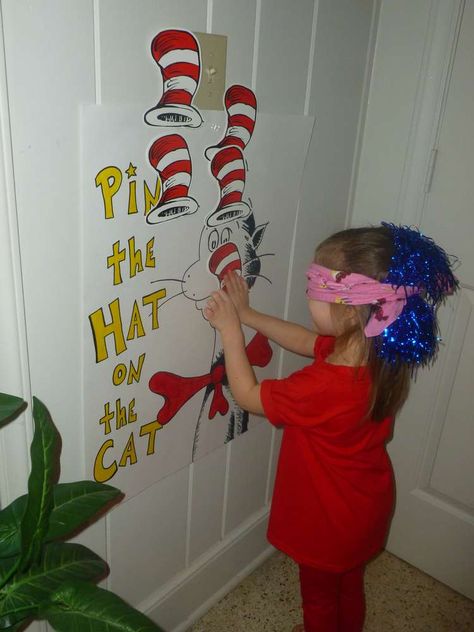 Oh What Fun... Cameron is 1! | CatchMyParty.com Dr Seuss Birthday Party Ideas, Doctor Suess Birthday, 1st Birthday Party Games, Dr Suess Birthday, Dr Seuss Party Ideas, Dr Seuss Classroom, Dr Seuss Crafts, Dr Seuss Activities, Dr Seuss Theme