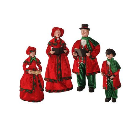 Christmas Carolers Decorations, Fabric Resin, Santa Doll, Christmas Store, Nutcracker Christmas, Classic Holiday, Family Set, Christmas Carol, The Holiday Aisle