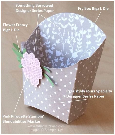 Fry Box Ideas, Box Packaging Ideas, Hamburger Box, Fry Box, Berry Baskets, Treat Holders, French Fry, Treat Holder, Milk Carton