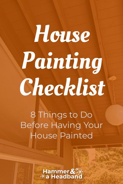 Whether you’re painting your house exterior or hiring house painters, there are several things you need to do before having your house exterior painted. Follow this checklist when you’re prepping to get your house painted. #housepaint #paintinghouseexterior #homeimprovement Outside House Paint, Exterior House Painting, Buying First Home, House Checklist, Fixer Upper House, Manufactured Home Remodel, Outside Paint, Paint Prep, Paint Your House