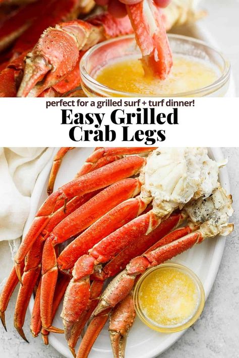 Grilled Crab Legs, Dungeness Crab Recipes, Steamed Crab Legs, Crab Legs On The Grill, Grilled Crab, Cooking Crab Legs, Cooking Crab, Crab Legs Recipe, Wooden Skillet