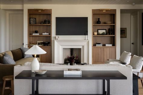 Cardiff — M Prevost Design Room With Built In Shelves, Apartment Life, English House, Built In Shelves, Fireplace Design, Lounge Room, Cardiff, Architectural Digest, Inspired Homes