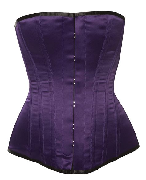 Harmony - Victorian Corsets -  Purple Satin by Vollers Corsets Dark Purple Corset, Victorian Corsets, Purple Corset, Victorian Corset, Corset Design, Victorian Pattern, Strapless Corset, Purple Satin, Corsets