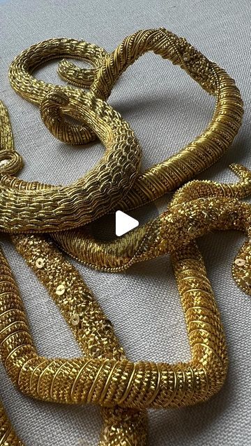 Michelle Agnew on Instagram: "Process of “Unsewn” solid sculptural goldwork embroidery on silk. More details soon 🫶🏻" Embroidery Goldwork, Embroidery On Silk, Goldwork Embroidery, Gold Work, August 12, Sculpture, Embroidery, Silk, On Instagram