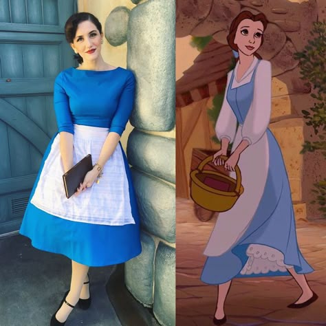 Belle Beauty and the Beast provincial Disneybound inspired pinup retro 1950's style Disneyland Belle Disneybound, Dapper Day Disneyland, Dapper Day Outfits, Disney Dapper Day, Disney Dress Up, Edna Mode, Disney Inspired Fashion, Disney Bound Outfits, Disney Inspired Outfits