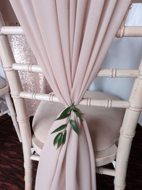 Love the sprig of ruscus on this limewash chiavari chair dressing for a wedding at Novotel Cardiff Chair Dressing Wedding, Chiavari Chairs, Wedding 2024, Cardiff, South Wales, Wales, A Wedding, Blush, Home Decor