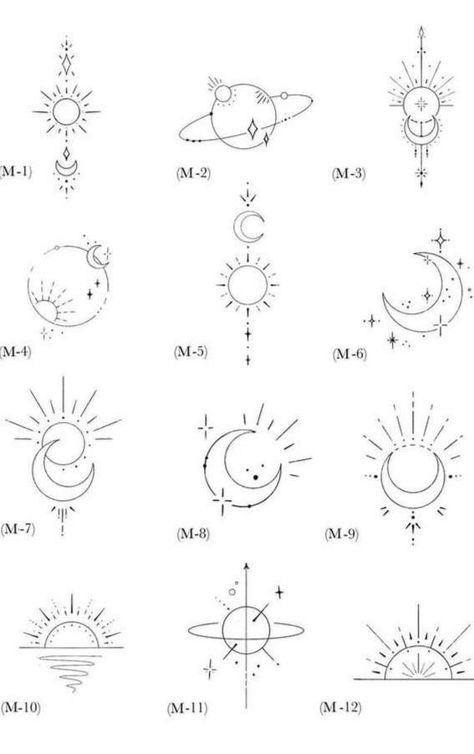 Sun Moon Geometric Tattoo, Tattoo Sun Moon Stars, Simbols Tattoo, Horoscope Tattoo, Celestial Objects, Astrology Tattoo, Horoscope Tattoos, Tato Henna, Blackwork Patterns