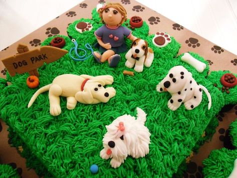 Park Party, Dog Birthday Cake, Red Turquoise, Dog Images, Birthday Cake Kids, Dog Birthday, Dog Park, Pink Turquoise, Kids Cake