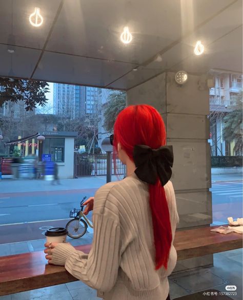 Bright Red Hair Aesthetic, Red Hair Girl Aesthetic, Red Hair Icon, Hair Color Ideas Trendy, Red Hair Aesthetic, Pretty Red Hair, Red Hair Girl, Mode Ulzzang, Red Hair Inspo