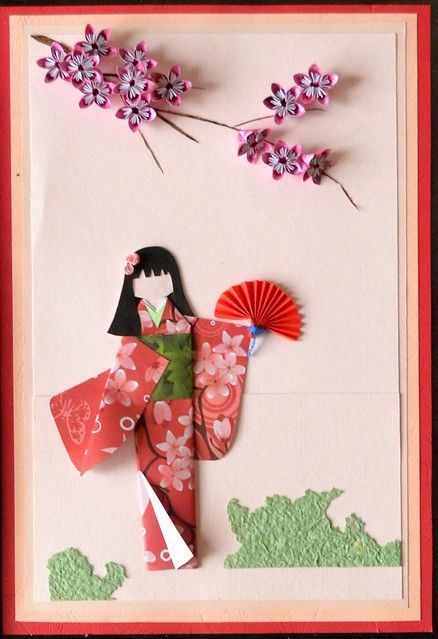 kimono origami 6 | jeki yandar | Flickr Fold Paper Airplane, Origami Girl, Kimono Origami, Paper Jet, Origami Japanese, Diy For Beginners, Origami Cards, Asian Cards, Japanese Sewing Patterns