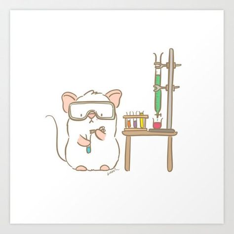 Lab Mouse Art Print by Deekoh - X-Small Sticker #sticker Stickers #stickers freesticker #freesticker freestickers #freestickers free download sticker #freedownloadsticker 10.275 Lab Mouse, Biotechnology Art, Lab Art, Labs Art, Mouse Art, Medical Wallpaper, Science Stickers, Disney Art Drawings, Dorm Posters