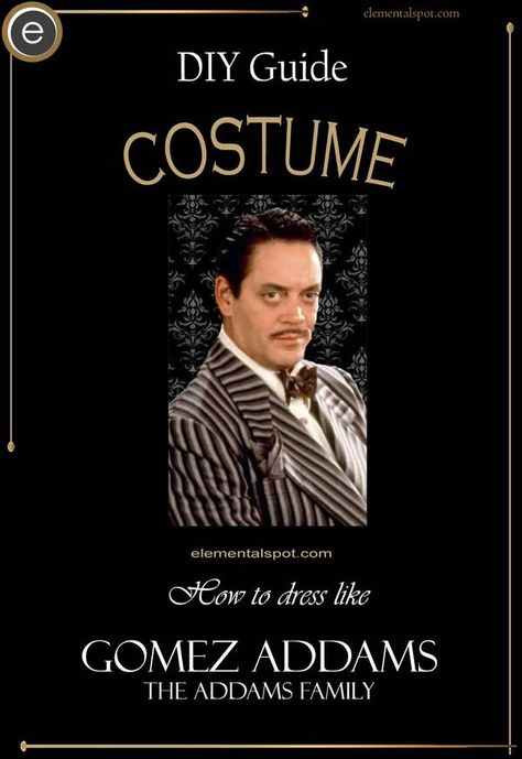 Gomez Addams Cosplay, Gomez Adams, Gomez Addams Costume Diy, Gomez Addams Costume, Gomez Addams, Cosplay Diy, Addams Family, Family Halloween Costumes, Family Halloween