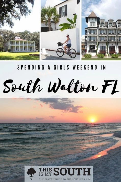 Plan a weekend away with the girls using the travel guide from This Is My South to the coast of South Walton, Florida! We all have the hustle and bustle of everyday lives, and it's great to get away with the girls to the beach for some fun in the sun and a fun weekend! Enjoy the time at the beach, great places to eat, spas, sightseeing, and more. Find all you need to know to plan your fun weekend away with the girls! Enjoy! South Walton Florida, Seaside Shops, Girls Weekend Getaway, Southern Travel, Girlfriends Getaway, Romantic Weekend Getaways, Beach House Rental, Florida Girl, Wonderful Weekend