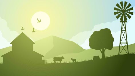 Farmland silhouette landscape vector illustration. Scenery of livestock cow and goat in the countryside farm. Rural landscape for illustration, background or wallpaper Farmland Illustration, Landscape Vector Illustration, Landscape Vector, Tree Saw, Illustration Background, Rural Landscape, Cityscape Photos, Landscape Illustration, Nature Backgrounds