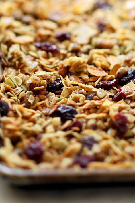 Daniel Humm Recipes, Eleven Madison Park Granola, Savory Granola, Eleven Madison Park, Sour Cherries, Granola Recipe, Coconut Chips, Nyt Cooking, Granola Recipes