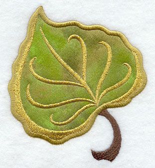 Cottonwood Leaf (Applique) design (Y3351) from www.Emblibrary.com Cottonwood Leaf, Lace Christmas Tree, Library Embroidery, Couching Stitch, Leaf Applique, Machine Applique Designs, Applique Quilt Patterns, Applique Pattern, Machine Applique