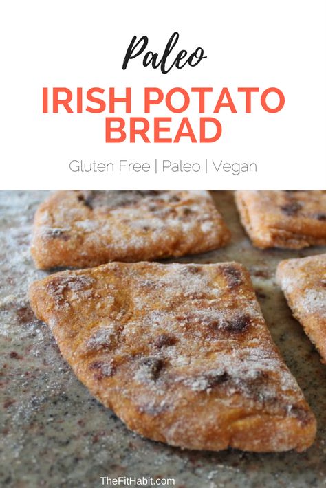 paleo irish potato bread Potato Farls, Gluten Free Potato Bread, Chicken Recipe Low Carb, Irish Potato Bread, Potato Bread Recipe, Irish Dessert Recipes, Paleo Comfort Food, Gluten Free Comfort Food, Irish Potato