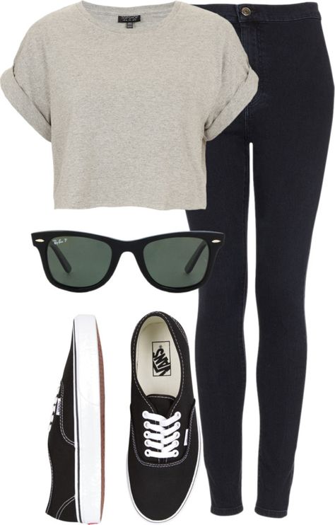 Modern Edgy Outfits, Grey Crop Top Outfit, Vans High Tops Outfit, Vans With Jeans, Van High Tops Outfit, High Tops Outfit, Vans High Tops, Tops Outfit, How To Wear Vans