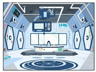 Scifi Room, Atomic Betty, Space Station Interior, Train Station Architecture, 80s Interior, Spaceship Interior, Sci Fi Environment, The Rocky Horror Picture Show, Scenery Background