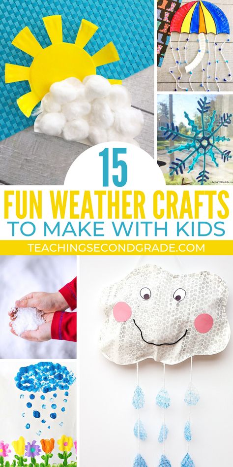 Weather Crafts For Kids, Weather Crafts Preschool, Dark Rain Clouds, Weather For Kids, Weather Activities Preschool, Weather Activities For Kids, Sunshine Crafts, Dark Rain, Learning Weather