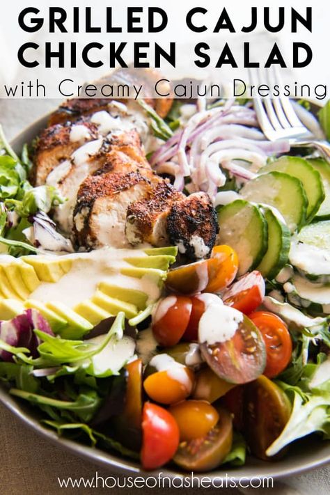 Cajun Salad, Cajun Dressing, Awesome Salads, Cajun Chicken Salad, Salad Lunch, Favorite Dinner, Cajun Chicken Pasta, Chicken Pasta Salad, Best Salad Recipes