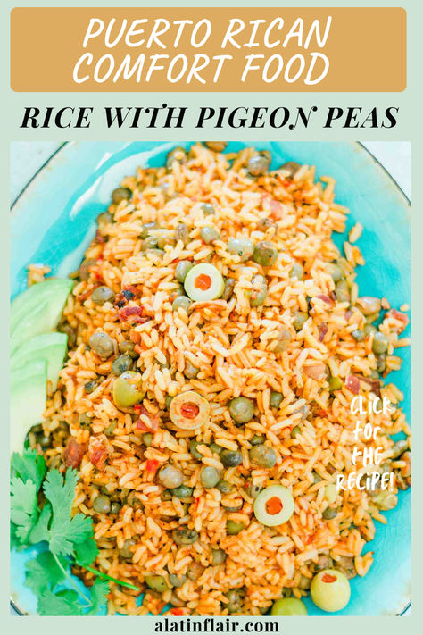 🌴✨ RICE WITH PIGEON PEAS – the ultimate PUERTO RICAN COMFORT FOOD you need to try! This authentic Caribbean dish is bursting with flavor thanks to aromatic sofrito and tender Gandules (pigeon peas). 🍚 Perfect for Holidays, family dinners, or whenever you're craving a taste of Puerto Rico! 🌟 Easy to make and delicious – a true Classic Puerto Rican Rice dish you’ll love! 🥘 🍽️ CLICK FOR THE RECIPE! 🍽️ Arroz Con Gandules Recipe, Rice With Pigeon Peas, Puerto Rican Rice, Recipe With Rice, Easy Home Recipes, Puerto Rican Cuisine, Best Thanksgiving Recipes, Pigeon Peas, Rice Dish