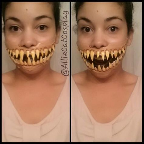 Mileena Mouth, Teeth Inspiration, Scary Clown Costume, Halloween Fx, Horror Halloween Costumes, Crazy Dresses, Creepy Halloween Makeup, Halloween Wishes, Makeup Drawing