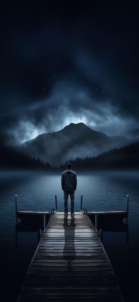 Dark Moments, Night Sky Painting, Amoled Wallpapers, Best Nature Wallpapers, Afrique Art, Image Nature, Alone Photography, Shadow Photos, Photo To Cartoon