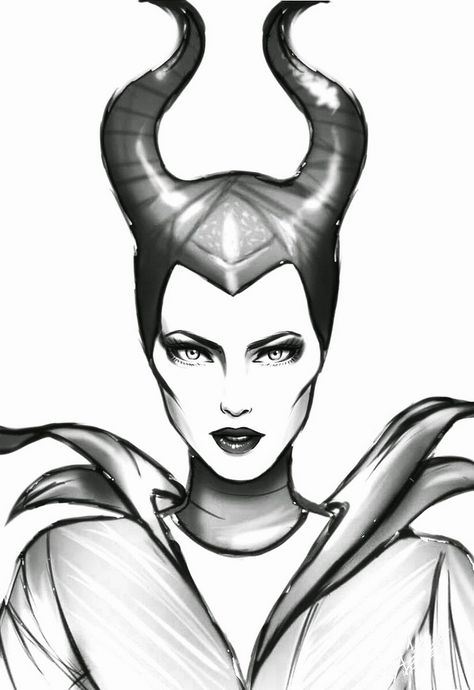 Maleficent Drawing, Maleficent Art, Badass Drawings, Disney Character Drawings, Disney Drawings Sketches, Cute Disney Drawings, Disney Art Drawings, Desen Anime, Disney Princess Drawings