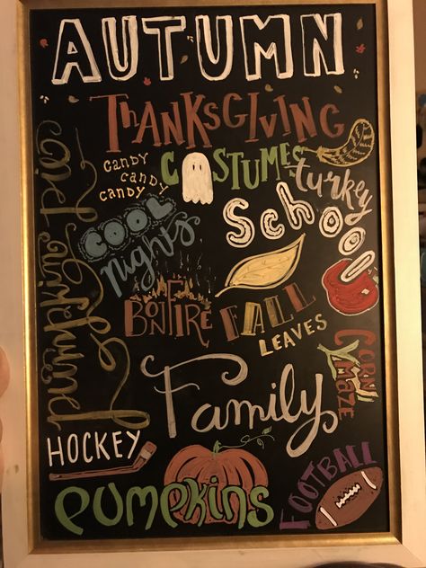 Fall Blackboard Ideas, Blackboard Ideas, Chalkboard Walls, Chalkboard Art Diy, Fall Chalkboard, White Boards, Candy Costumes, Board Shop, Chalk It Up