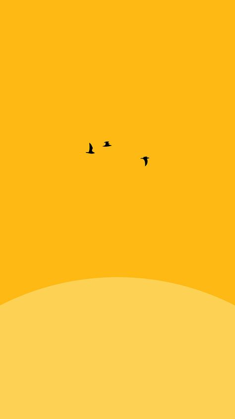 Get Wallpaper: http://bit.ly/1j8OGjq an22-sunset-yellow-bird-minimal via http://iPhone6papers.com - Wallpapers for iPhone6 & plus Iphone Yellow Wallpaper, Yellow Wallpaper Iphone, Wallpapers Sunset, Wallpapper Iphone, Iphone Minimal, Wall Cartoon, 8k Resolution Wallpapers, Backgrounds Yellow, Minimal Inspiration