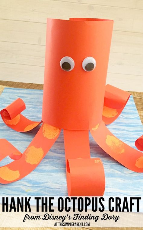 Make this Finding Dory Hank the Octopus craft its a perfect addition to any Finding Dory Party activity. Or if you are just looking for a simple Finding Dory activity to do with the kids. #findingdory Finding Dory Crafts, Finding Dory Hank, Octopus Craft, Finding Dory Birthday Party, Dory Birthday Party, Finding Dory Party, Disney Crafts For Kids, Finding Dory Birthday, Summer Crafts For Toddlers