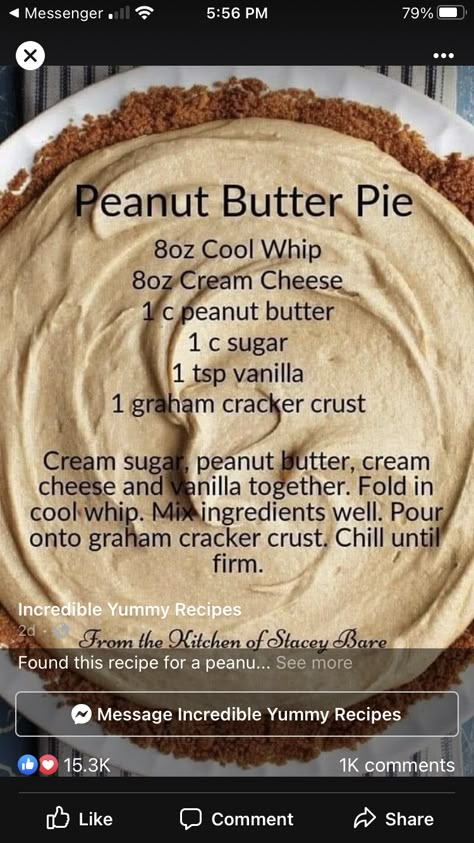 Peanut Butter No Bake Pie, Cream Cheese No Bake, Easy Peanut Butter Pie, No Bake Pie, Peanut Butter Pie Recipe, Butter Pie Recipe, Peanut Butter Dessert Recipes, Birthday Cake Decorating Ideas, Peanut Butter No Bake