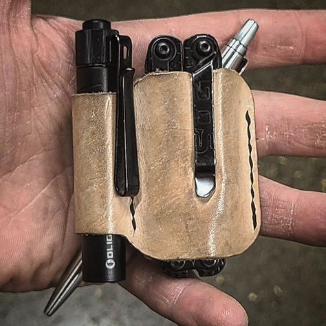 #handcrafted #patina #leatherwork #edc #sogpowerpint #Sog #parkerjotter #olightflashlights #olighti3t #pockettools #leatherorganizer Parker Jotter, April 16, Leather Sheath, Custom Leather, Leather Working, Flashlight, Patina, Pet Supplies, Paper Party Supplies