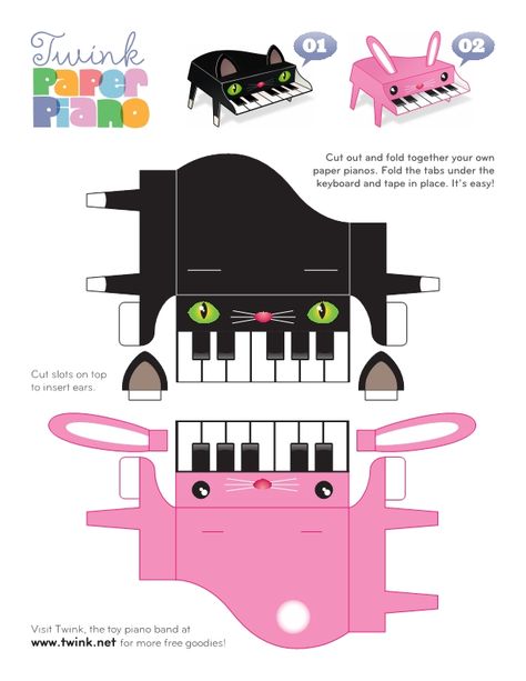 Piano Printable, Paper Piano, Piano Crafts, Piano Classes, Piano Gifts, Valentine Boxes, Toy Piano, Blues Piano, Music Worksheets